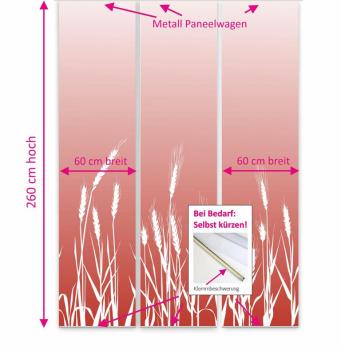 cereal 24 – pfeffer Flächenvorhang - 3teiliges Set Flächenvorhang 3er Set, Schiebegardine, Schiebegardinen, blickdicht, Flächenvorhang blickdicht, Schiebevorhang,
